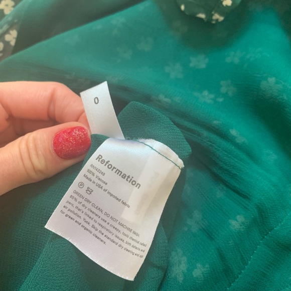 Reformation Gracie Ruched Sleeve Dress 0 - Picture 6 of 7